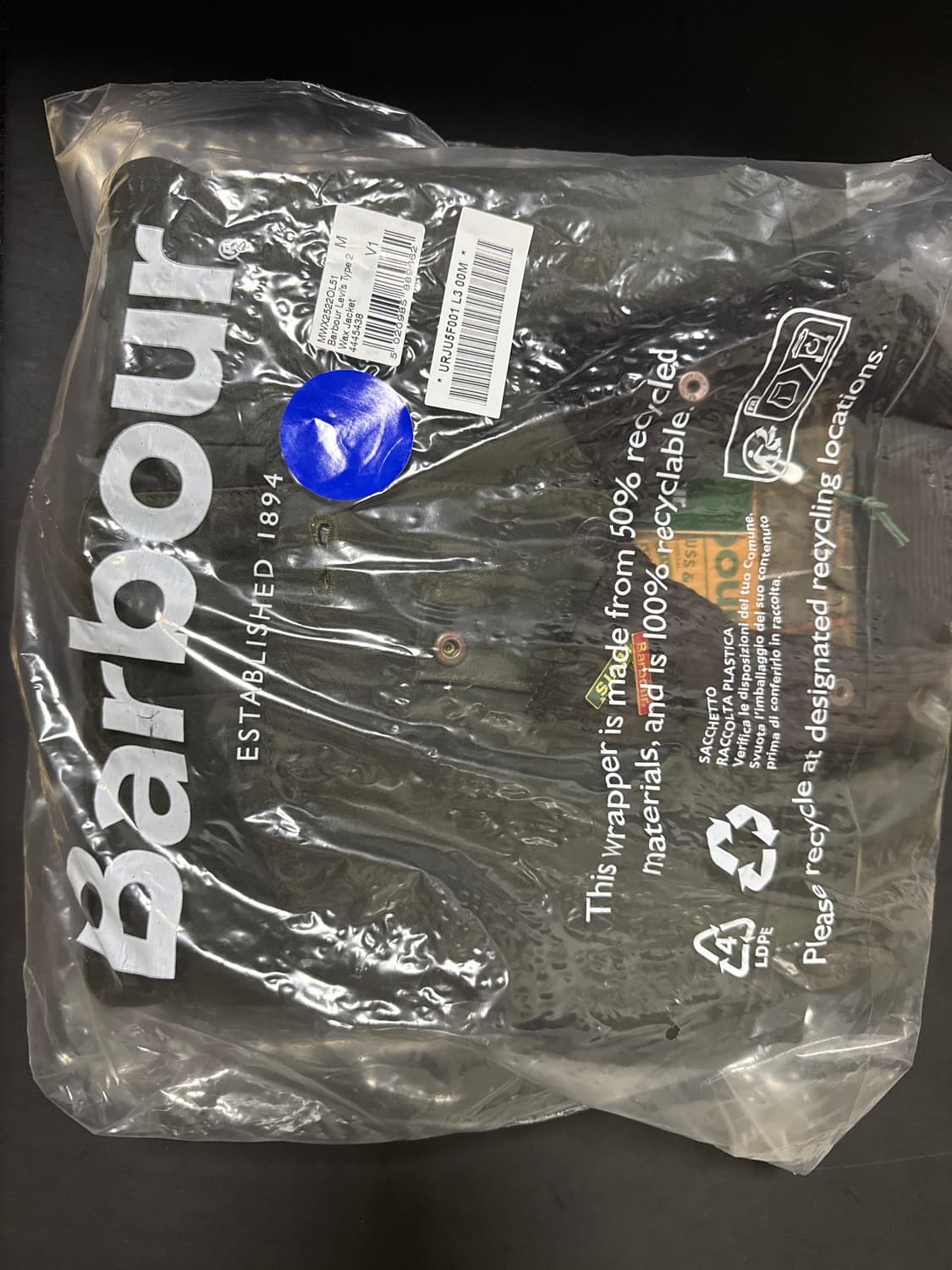 바버 리바이스 타입2 왁스 자켓 올리브 상품이미지2