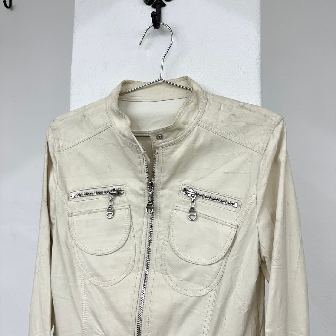  ivory leather jacket 상품이미지3