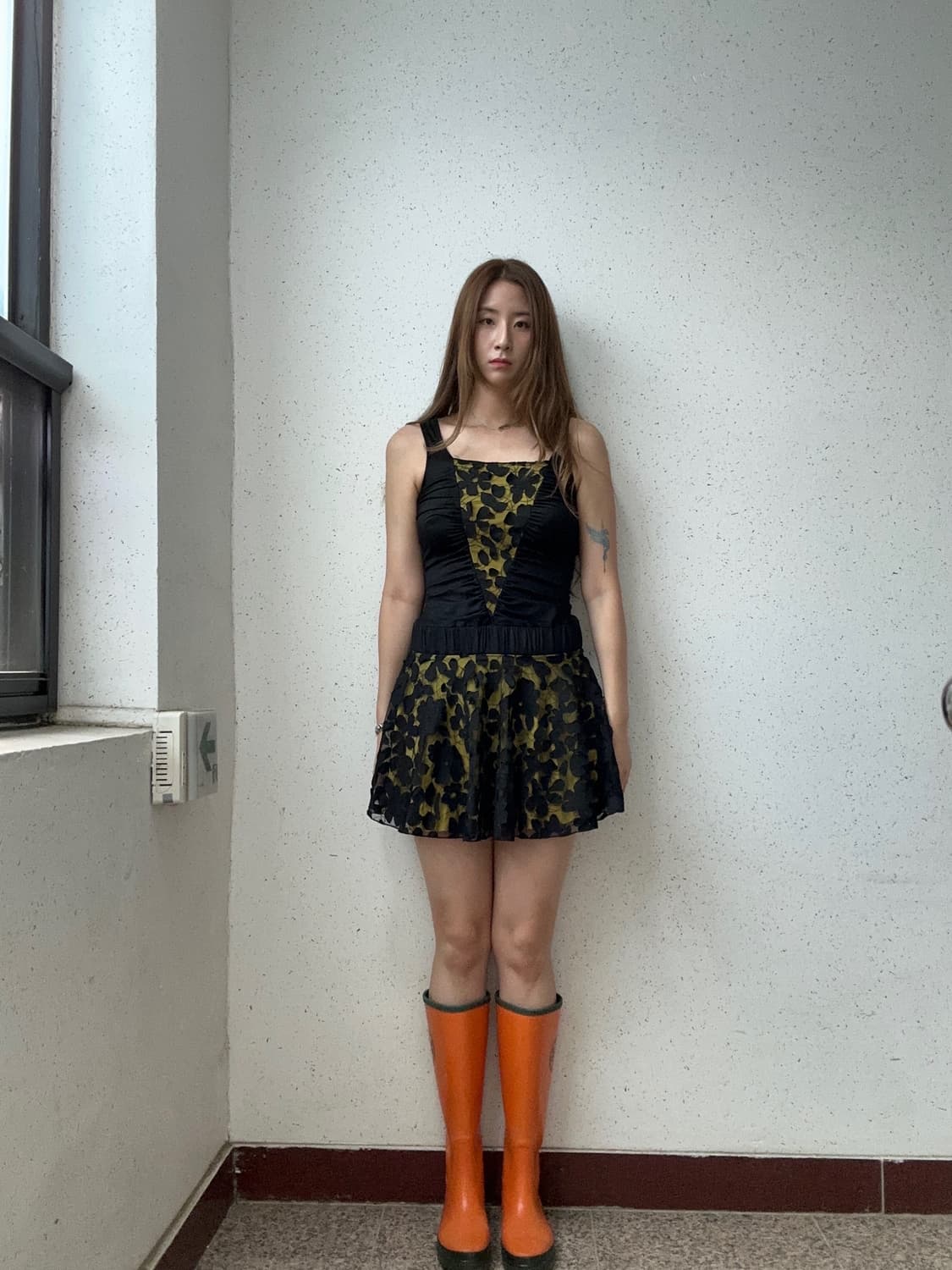프랑스 플라워 레이스 셔링 미니 원피스  상품이미지10