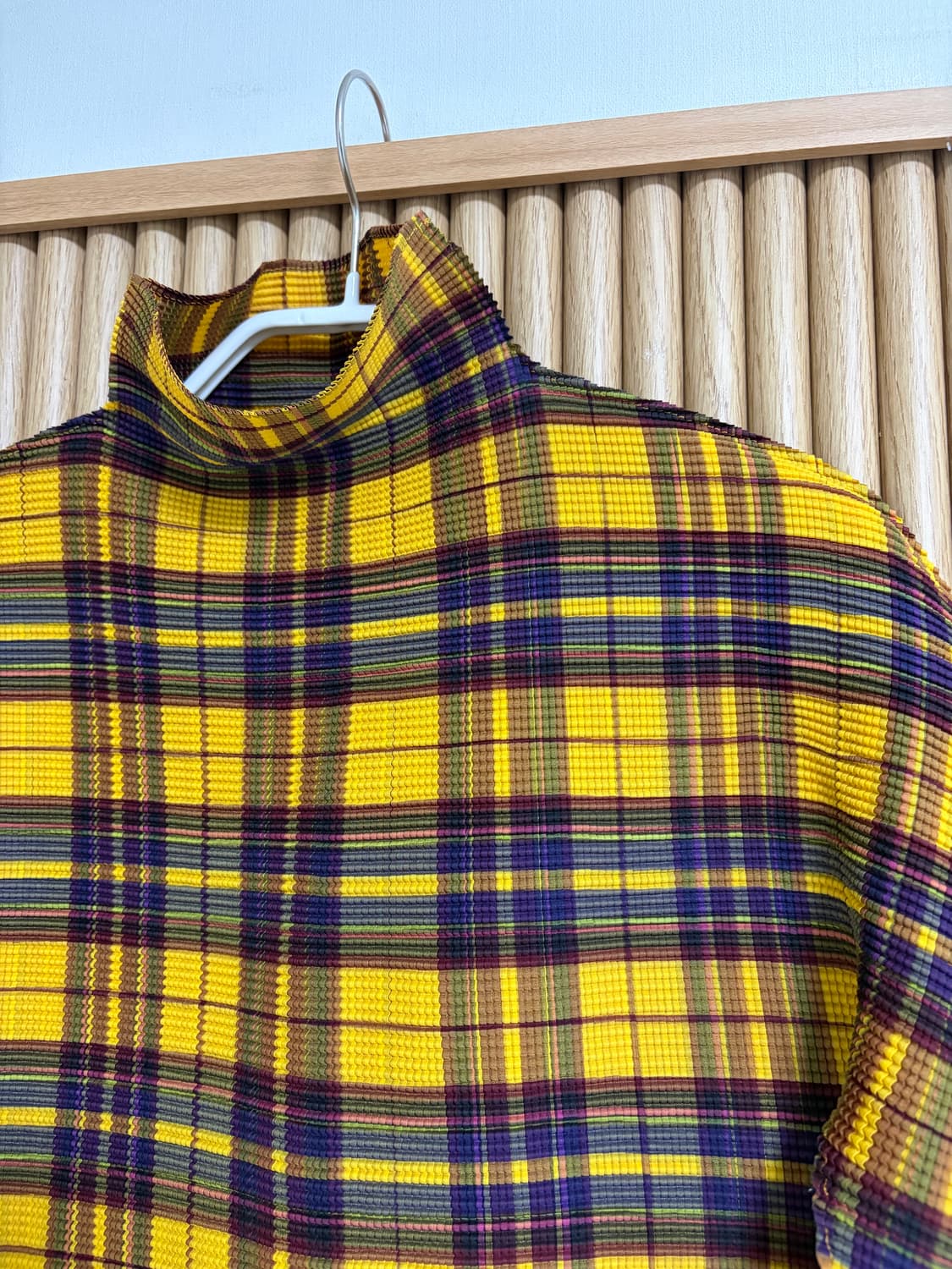 이세이미야케 미 체크 블라우스 상품이미지2