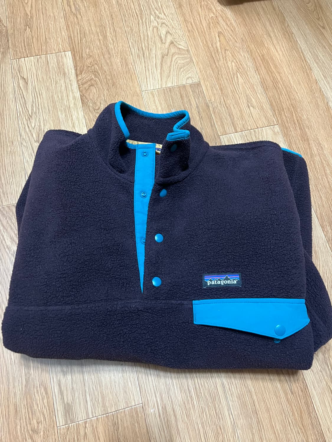 1회 착 파타고니아 신칠라 옵시디안 플럼 m 플리스 아노락 상품이미지1