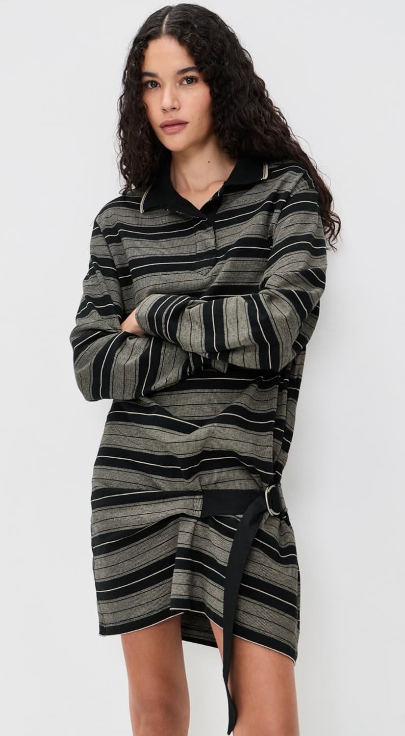 [34,36,38]이자벨마랑 26ss ISEA 스트라이프 벨트 드레스 상품이미지2