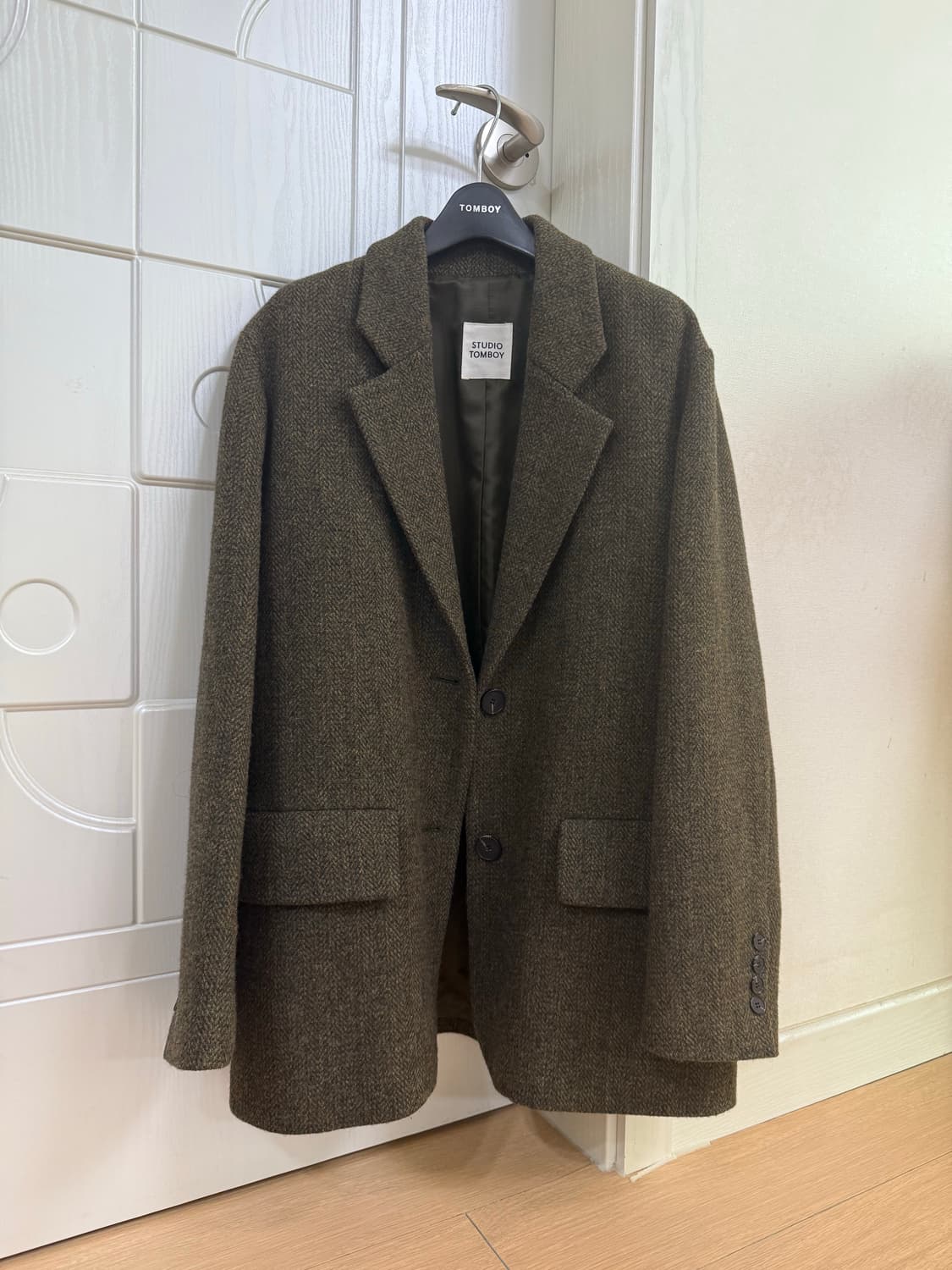 스튜디오톰보이 헤링본 울 자켓 상품이미지2