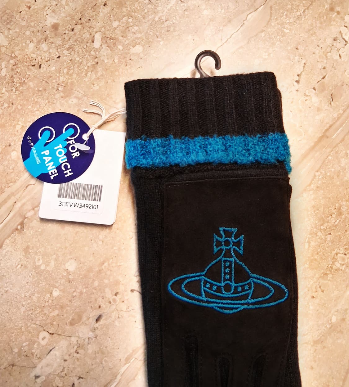 비비안 웨스트우드 빅 orb 저지 글러브 블랙 (새상품) 상품이미지8