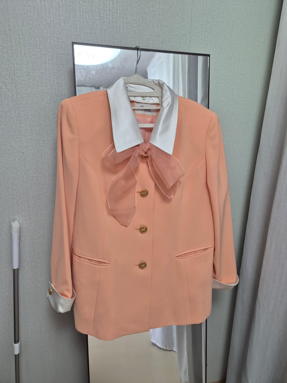 일본 빈티지 셋업 코랄 치마 자켓 세트 상품이미지1