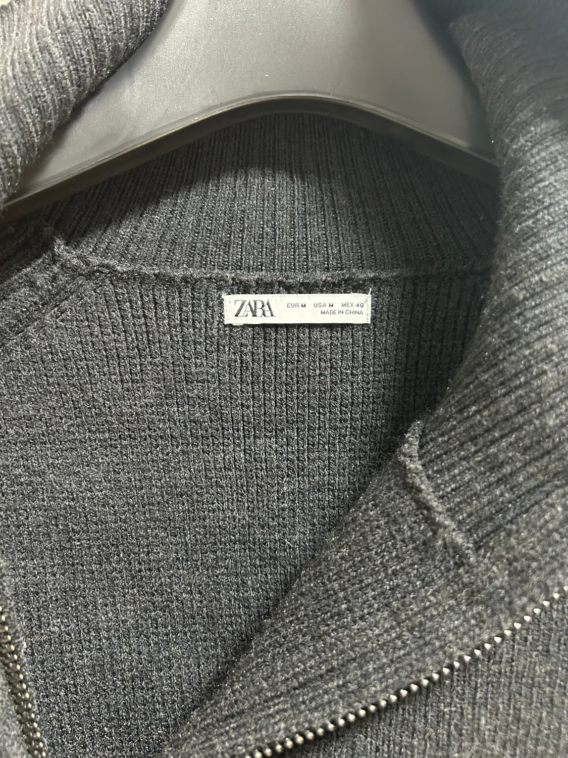 자라 지퍼 비대칭 스트럭처 가디건 상품이미지2