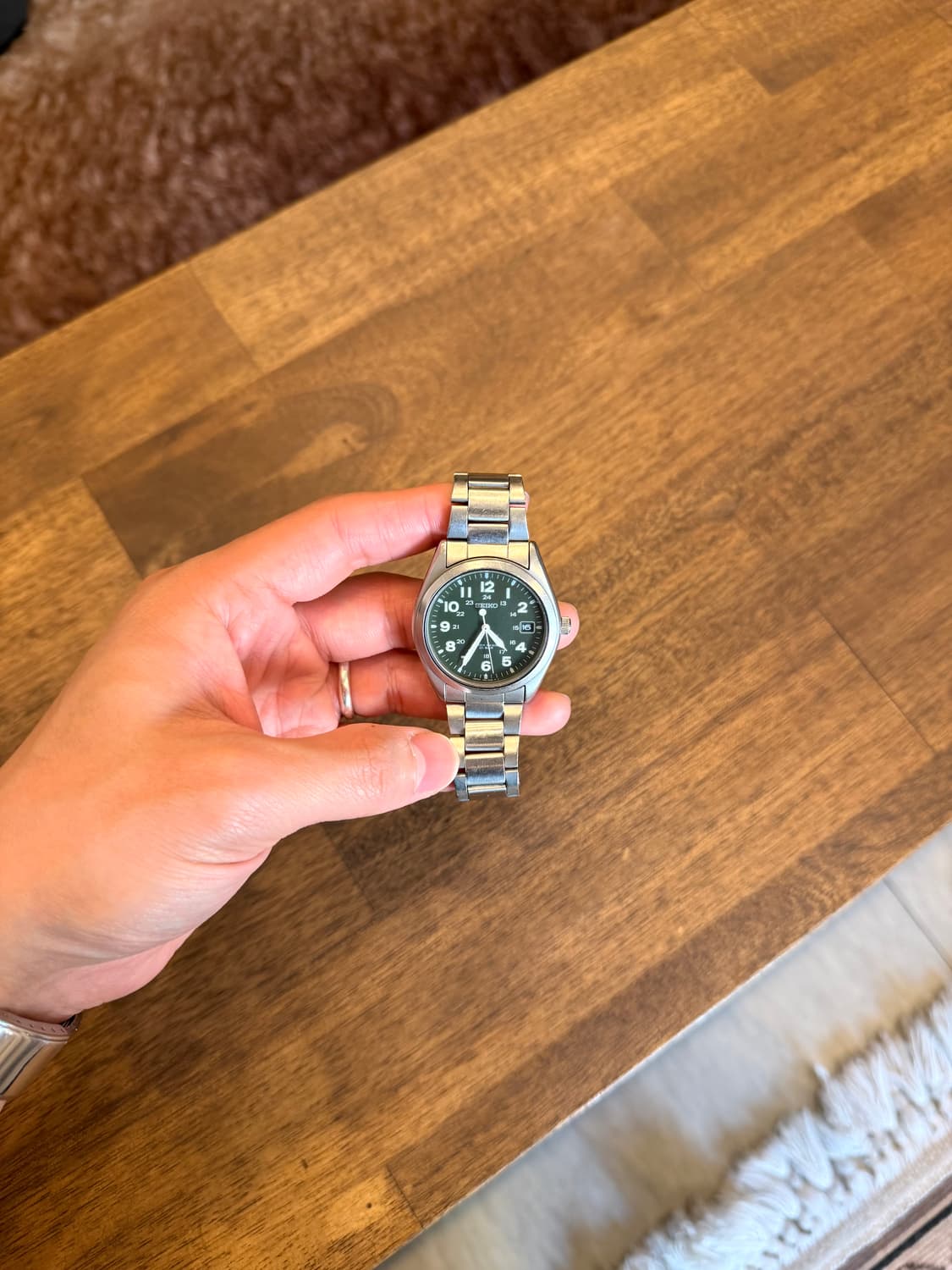 90s Seiko 빈티지 세이코 카키필드 메탈 쿼츠 Japan made 상품이미지2