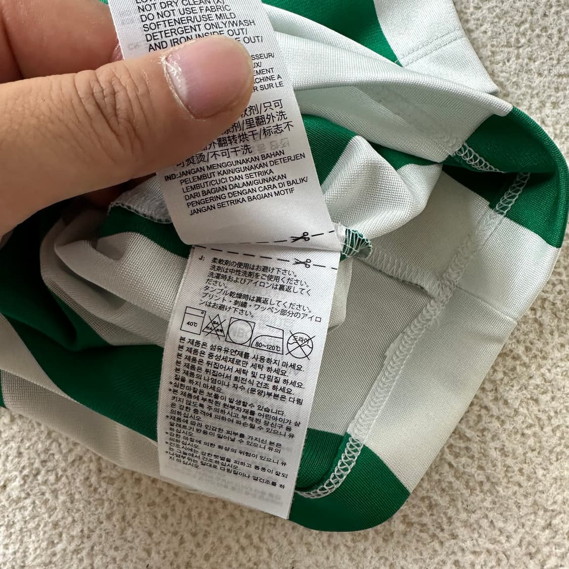 W 95 아디다스 티로 컬러블럭 크롭 반팔 티셔츠 상품이미지6