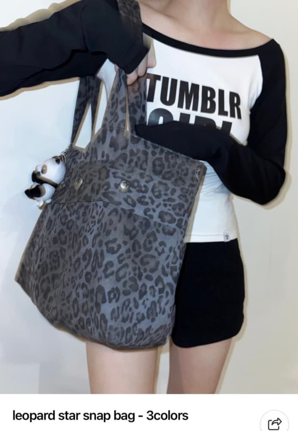 (새상품) 러브컴플렉스 에코백 leopard star snap bag 상품이미지1