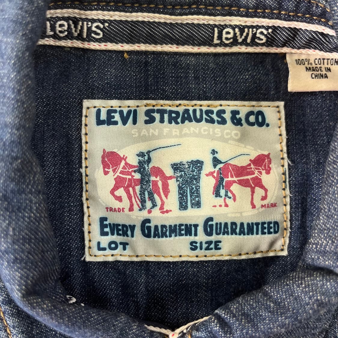 100 리바이스 데님 셔츠 자켓 상품이미지3