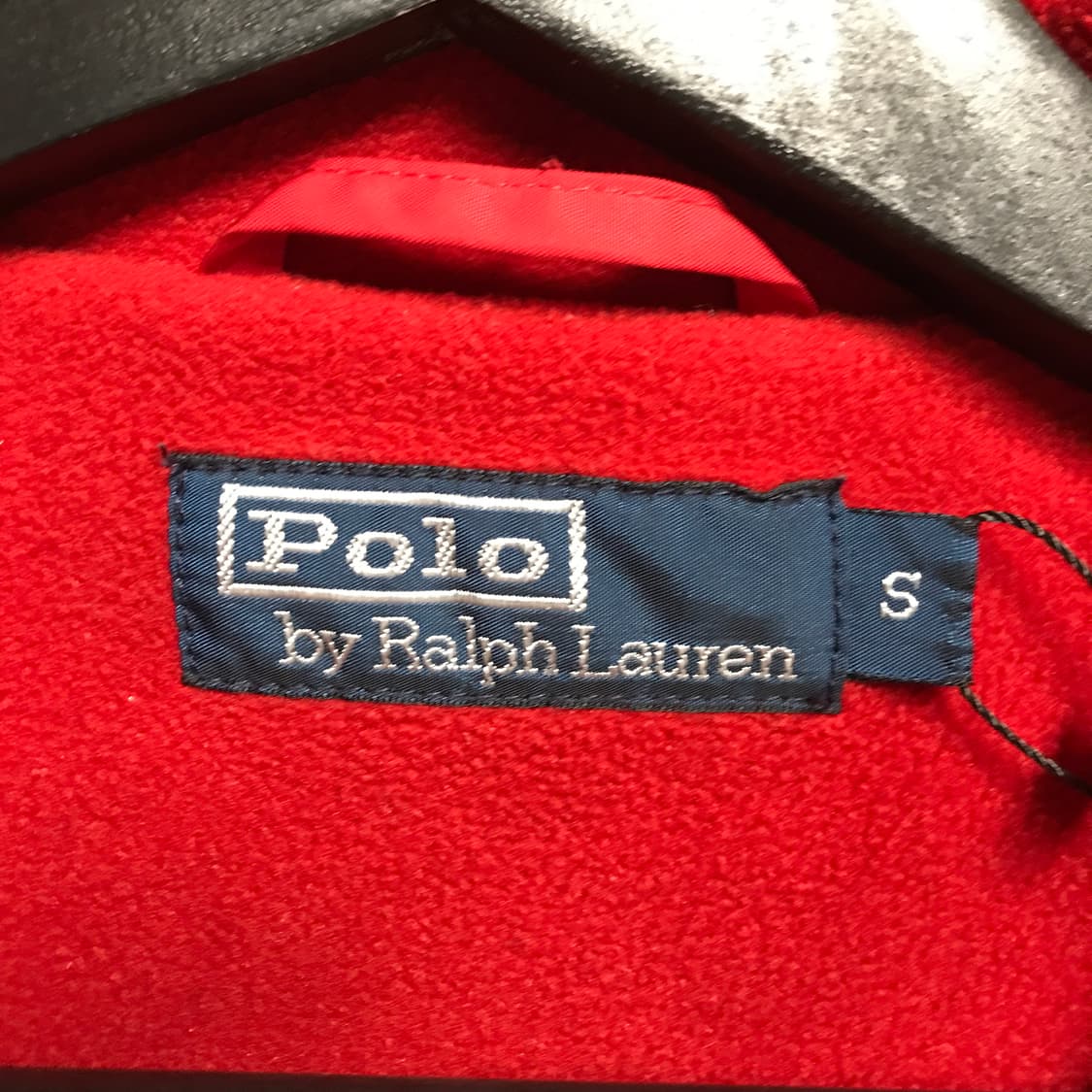폴로 랄프로렌 기모 폴리쉘 자켓 레드 S 상품이미지5