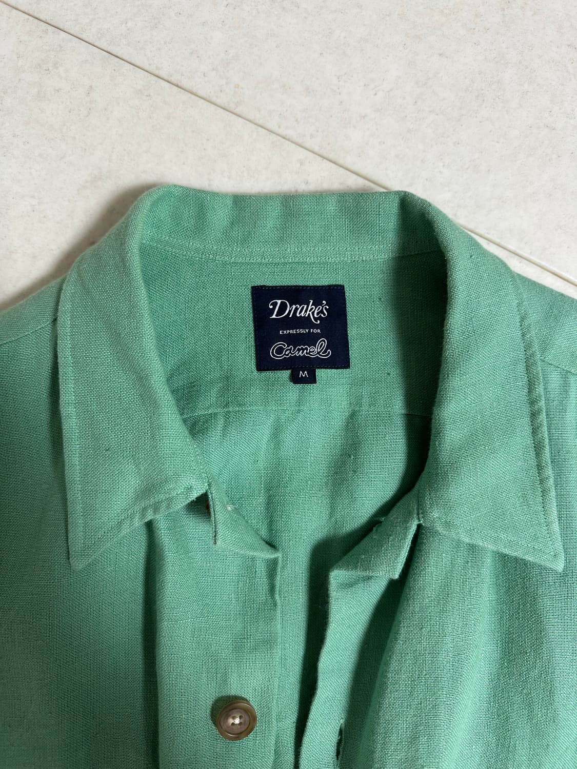드레익스 x 카멜 린넨 오버 셔츠 M 상품이미지2