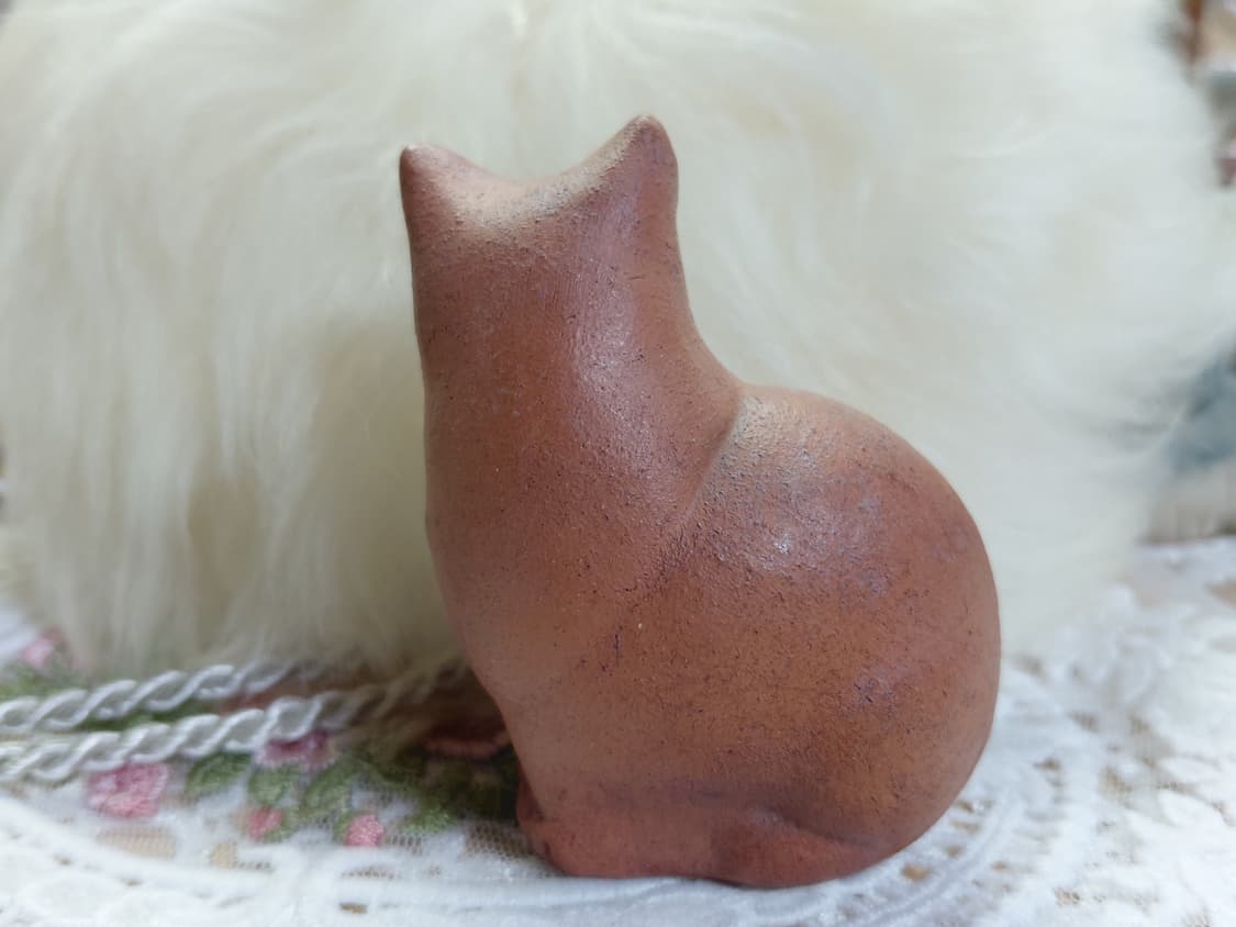 Vintage )빈티지 테라코타 고양이 인형 장식품 상품이미지2