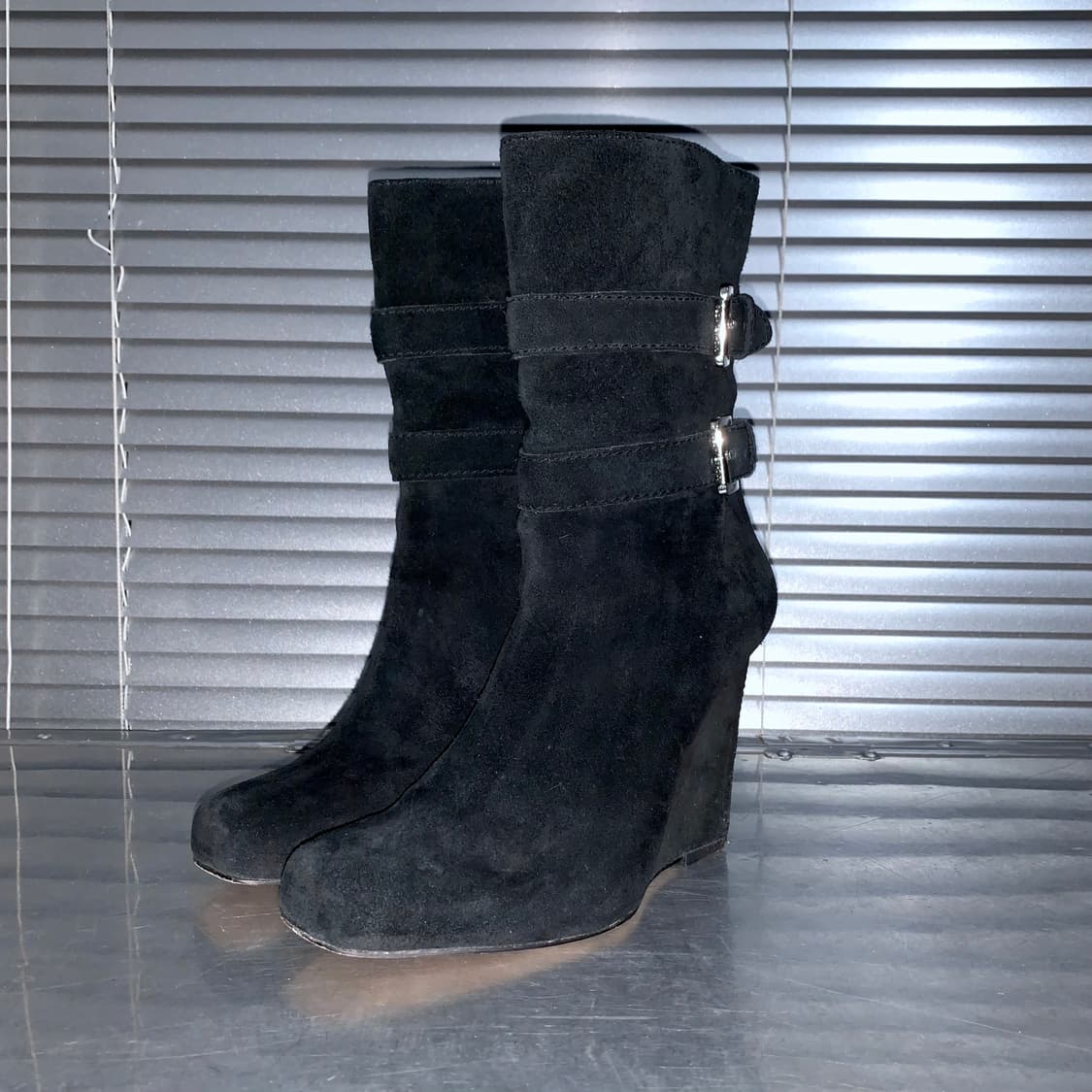 00s 빈티지 마이클 코어스 스웨이드 지퍼 웨지 부츠 상품이미지4