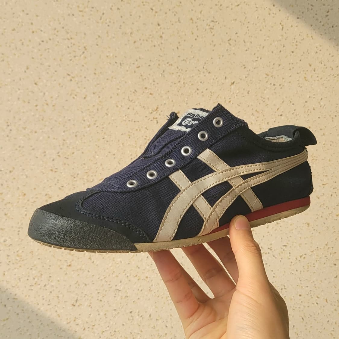 오니츠카타이거 멕시코66 슬립온 네이비 235 상품이미지1