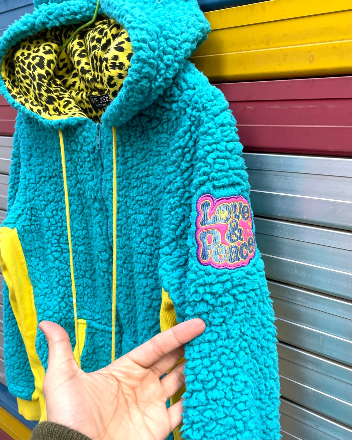 Devil's Yellow Leopard Blue Fleece  상품이미지10