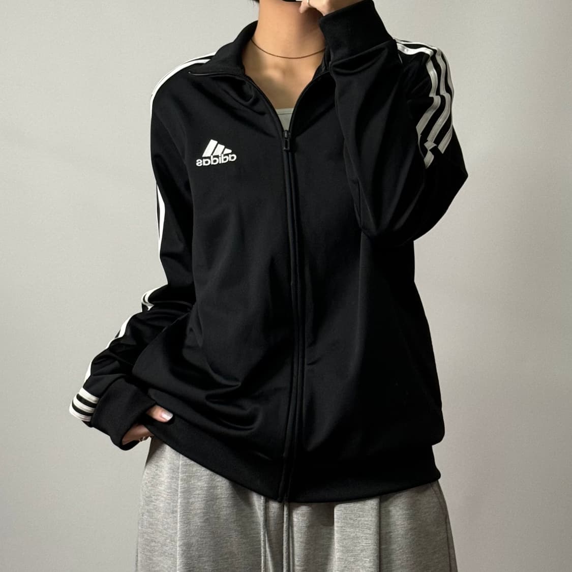 아디다스 로고 트랙탑 져지 블랙 M [111705] 상품이미지1