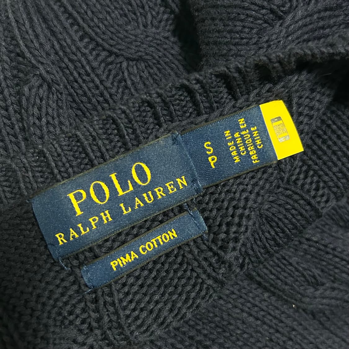 폴로 랄프로렌 신형 큐알 꽈배기 니트 네이비 S  상품이미지6