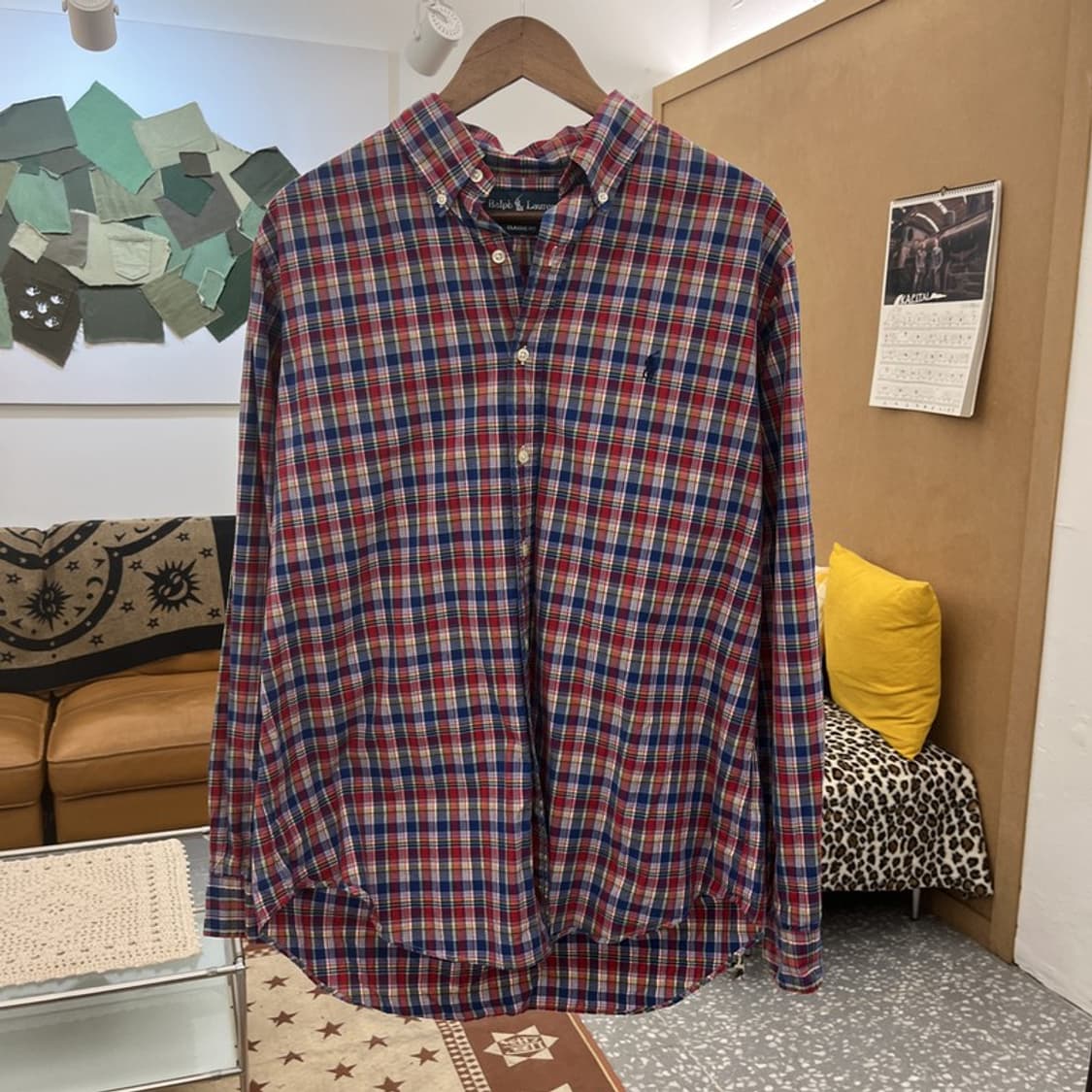 폴로 랄프로렌 빈티지 컨트리 레트로 체크 셔츠 L C09998 상품이미지3