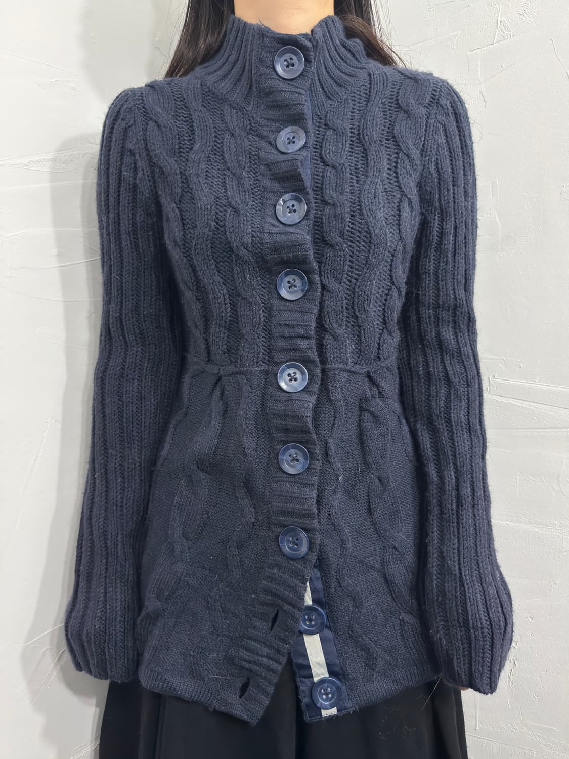 navy knit cardigan 상품이미지1
