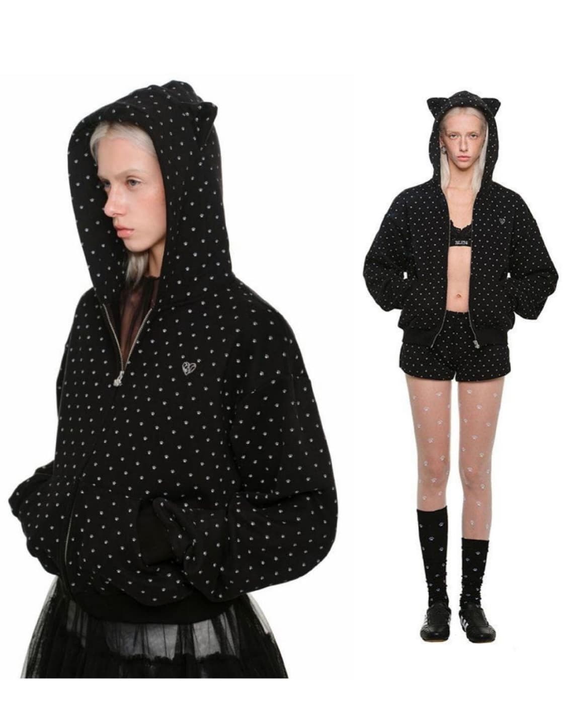 1JINN STUDIO 원진스튜디오 후드집업 고양이귀 풀집업 상품이미지1