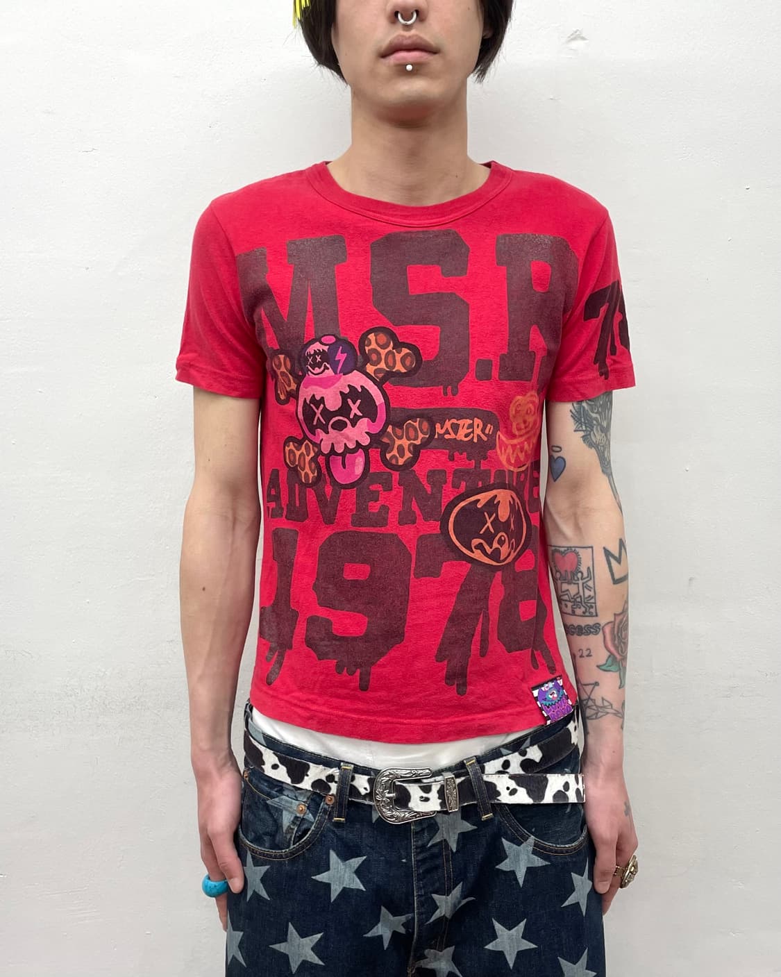 JAM Leopard Skull Blood Red T-shirt 상품이미지1