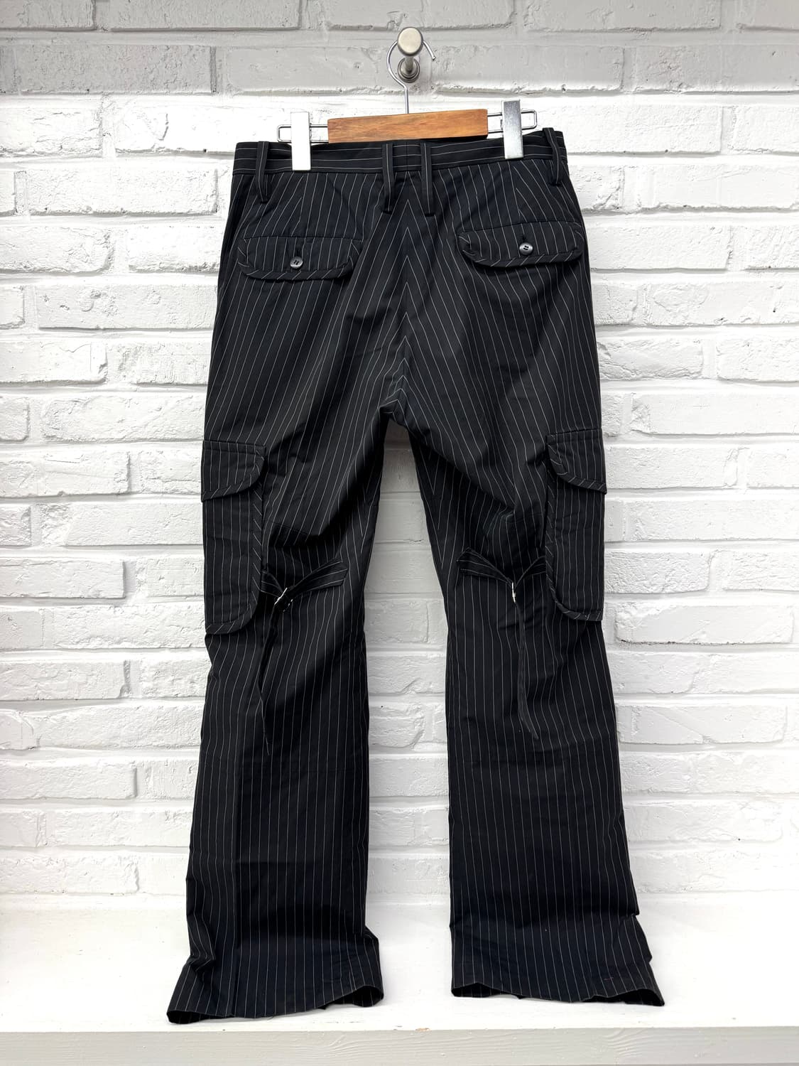 아담엣로페 블랙 스트라이프 카고팬츠 상품이미지5