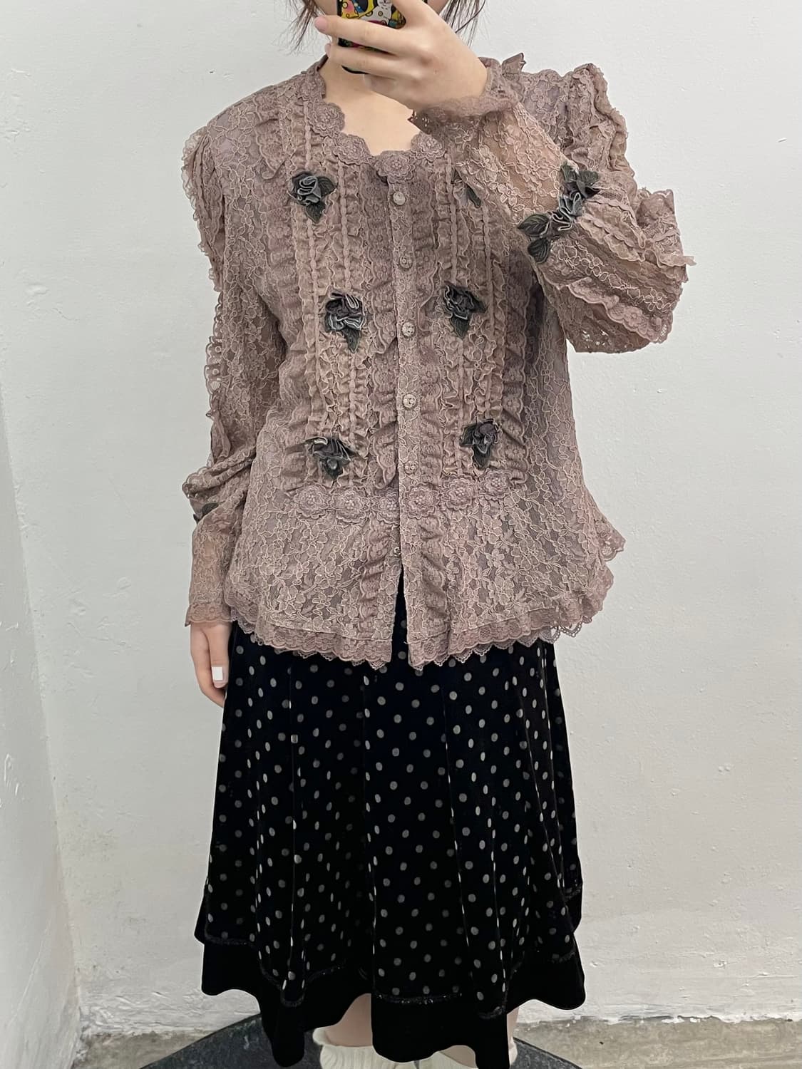 페어리 레이스 자수 디테일 블라우스 상품이미지6