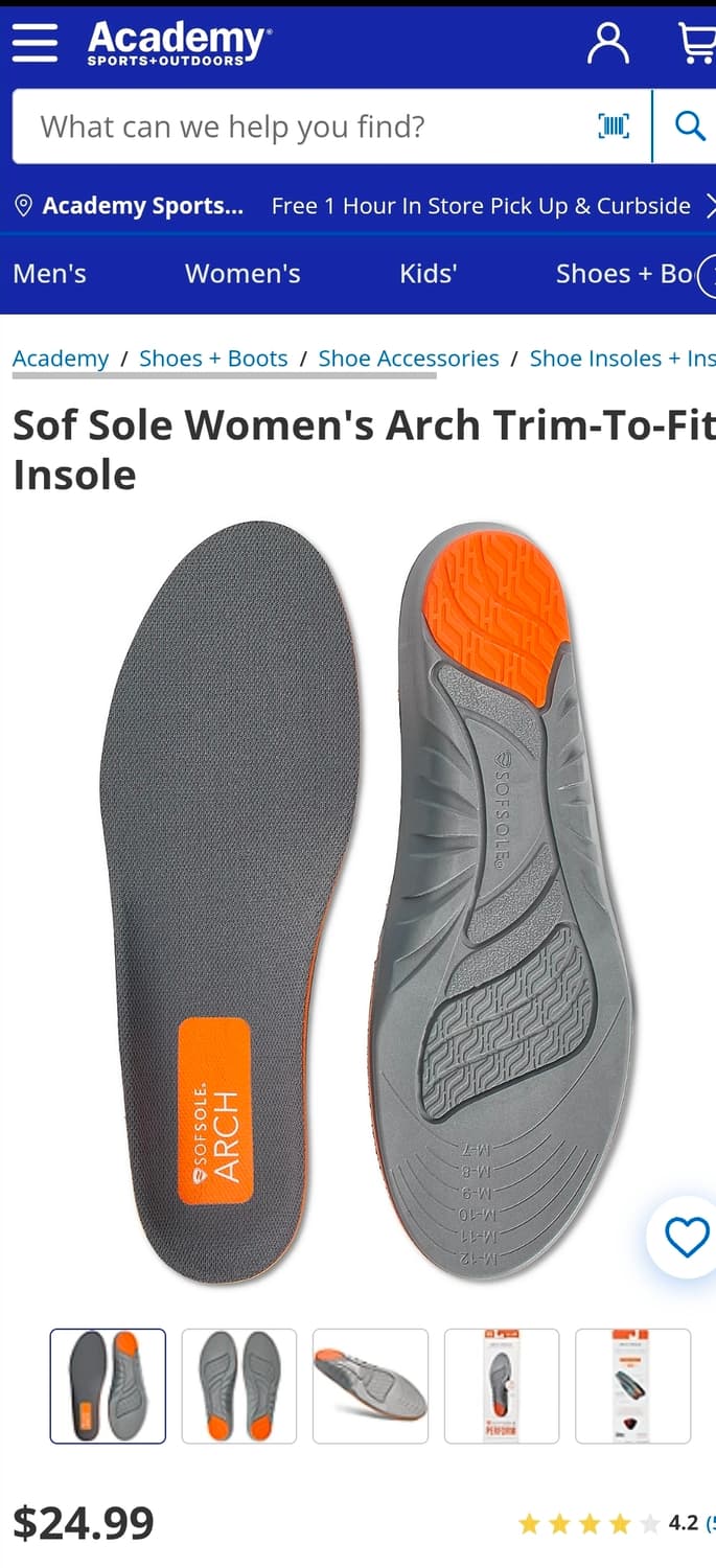 소프솔 280cm 인솔 깔창 러닝 달리기 마라톤 상품이미지1