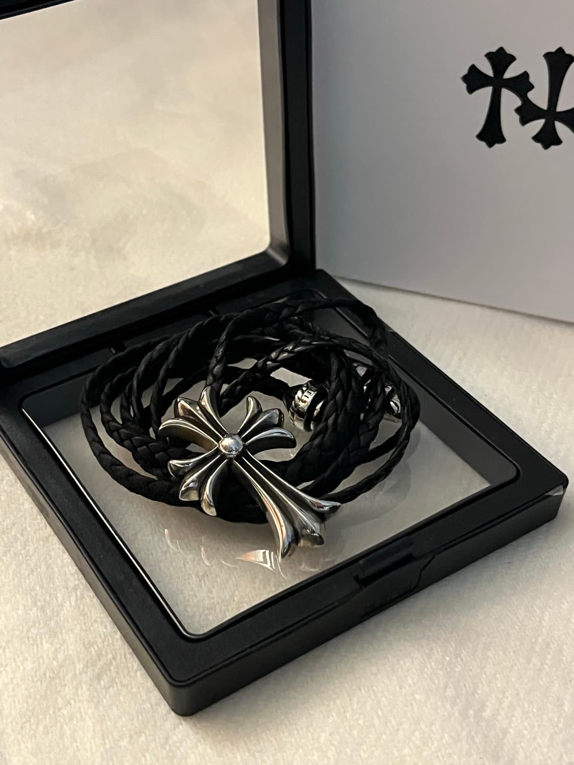 크롬하츠 레더 크로스 목걸이 상품이미지4