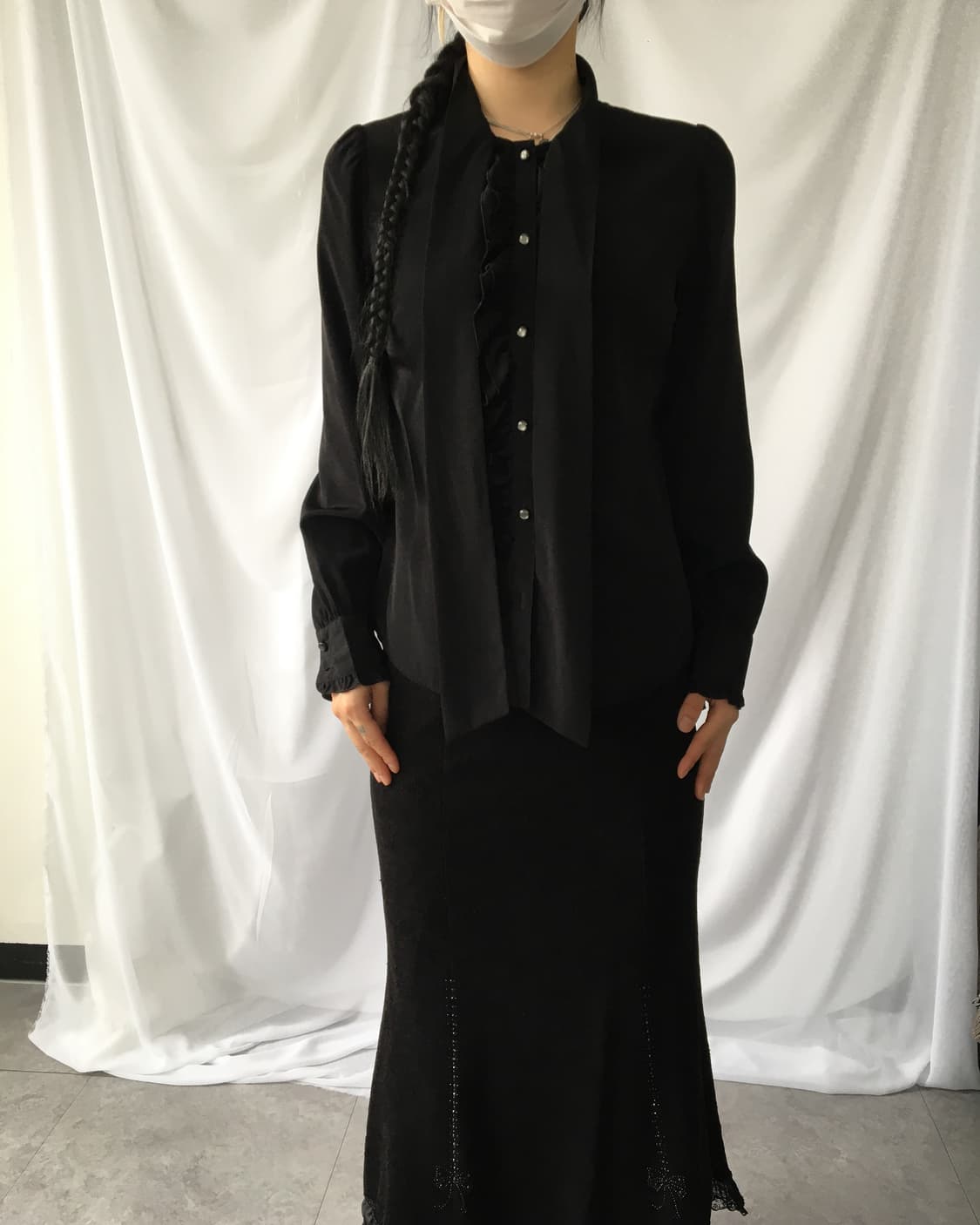 Tied point frill shirt 상품이미지5