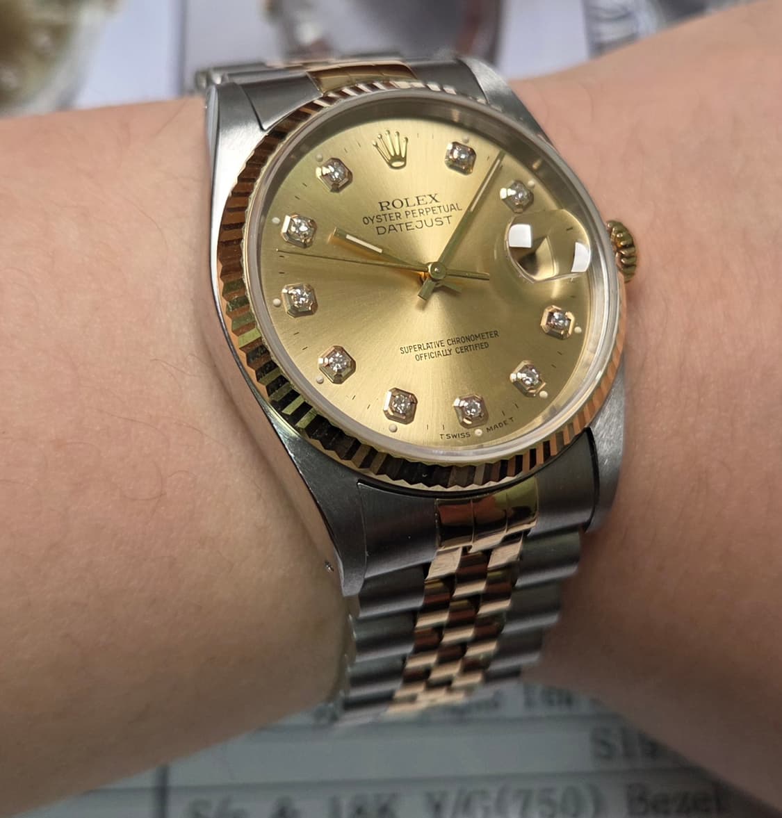 롤렉스 데이저스트 16233 18K콤비 샴골판 10P다이아 쥬빌리줄 (감 상품이미지10