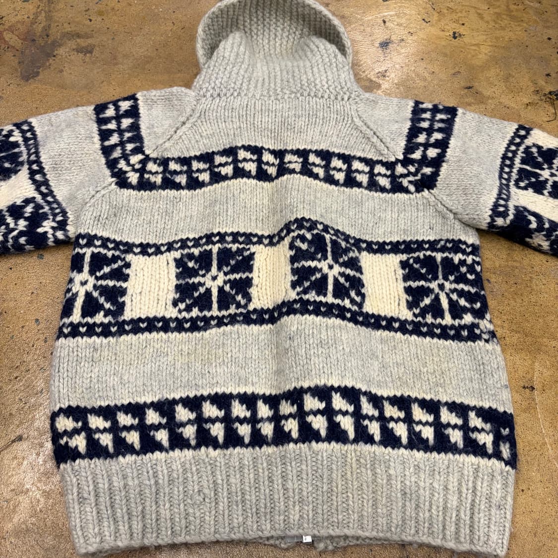 코위찬 빈티지 모리 그레이 카라 니트 집업 상품이미지4