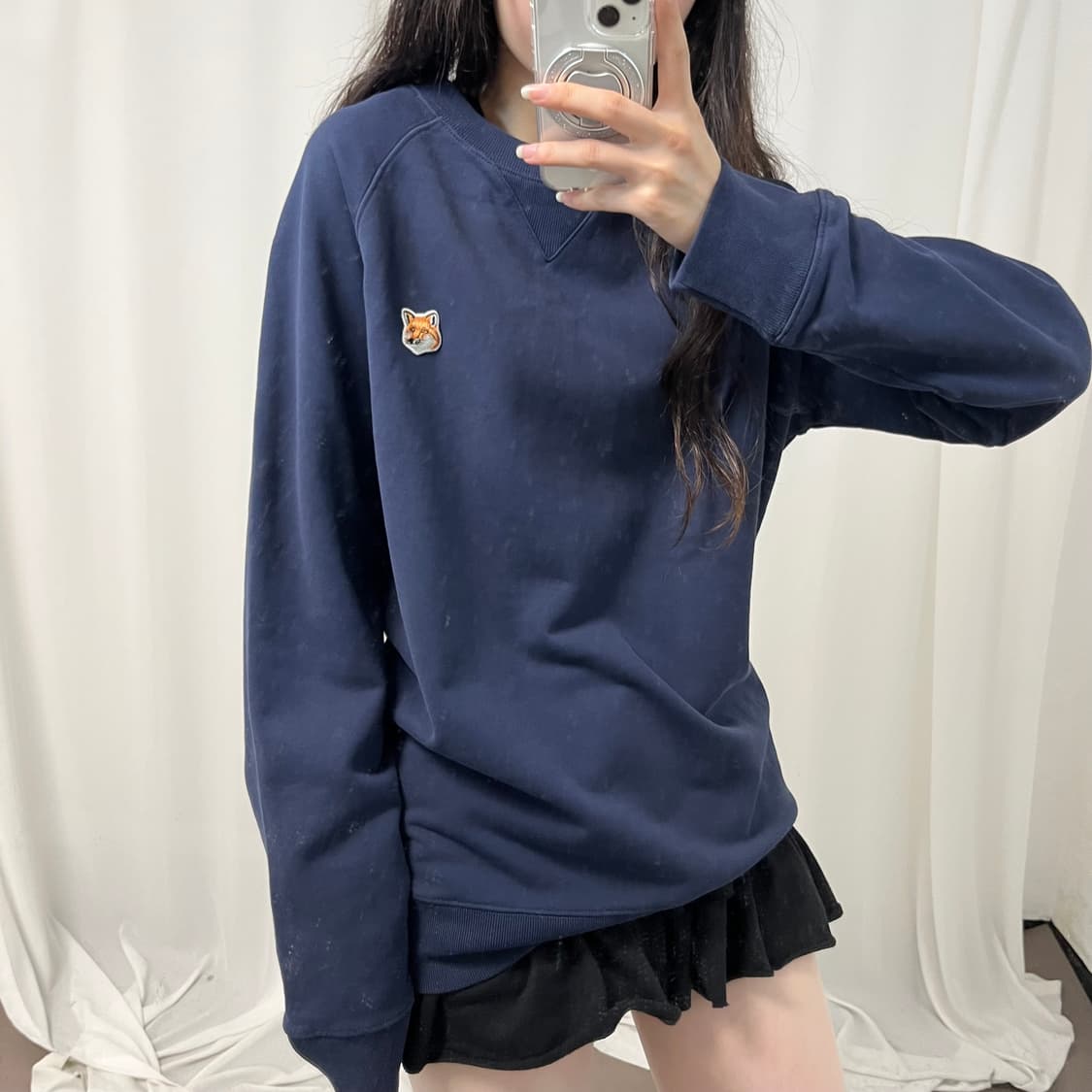 Maison Kitsuné navy sweatshirt 상품이미지3