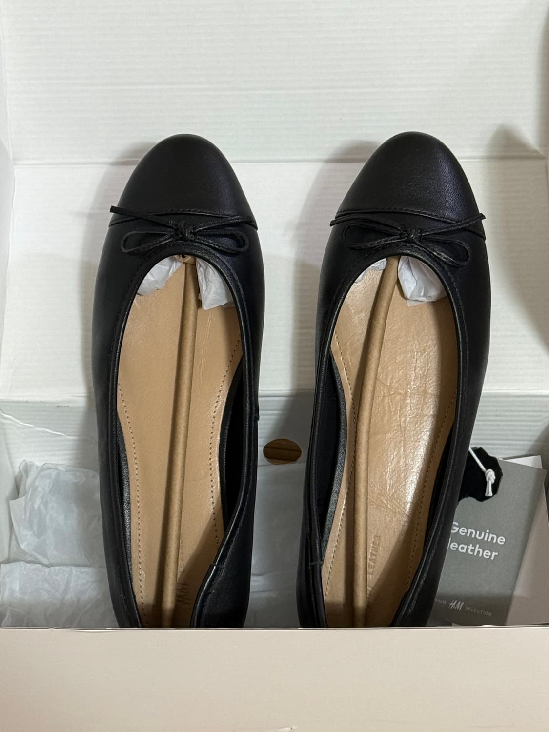 [40] H&M 레더 플랫슈즈 블랙 상품이미지2