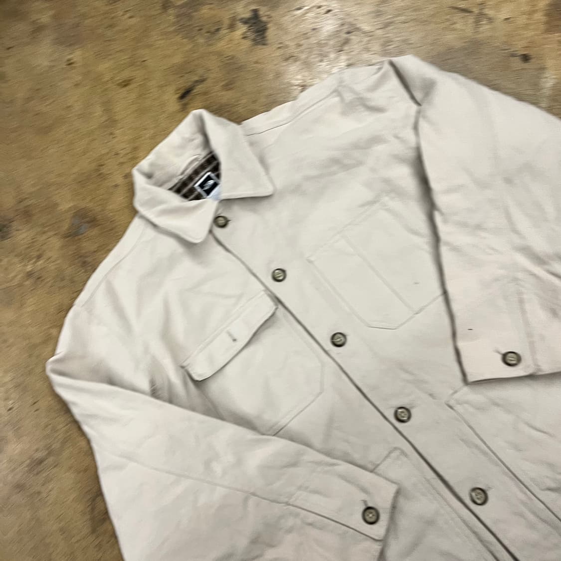 [정품] 노스페이스 볼컴 아이보리색 워크 자켓 남방 b14 상품이미지1