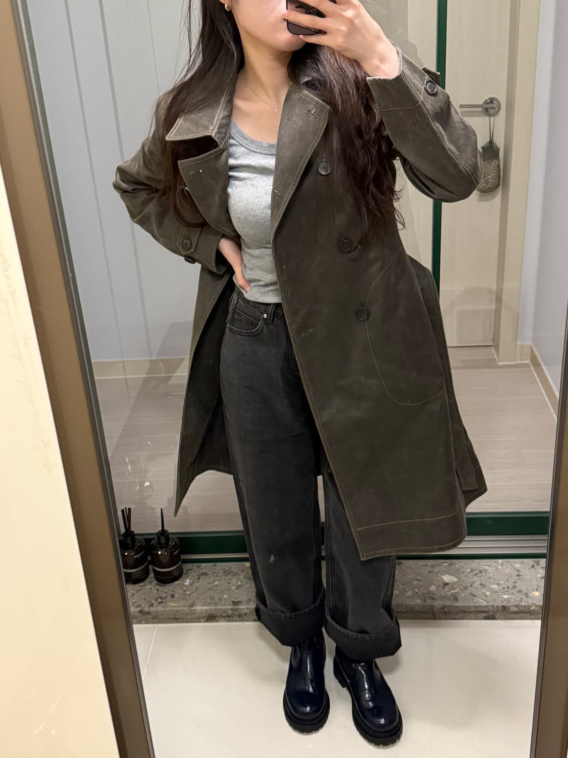 더오픈프로덕트 빈티지 가을코트 (딥브라운) 상품이미지8