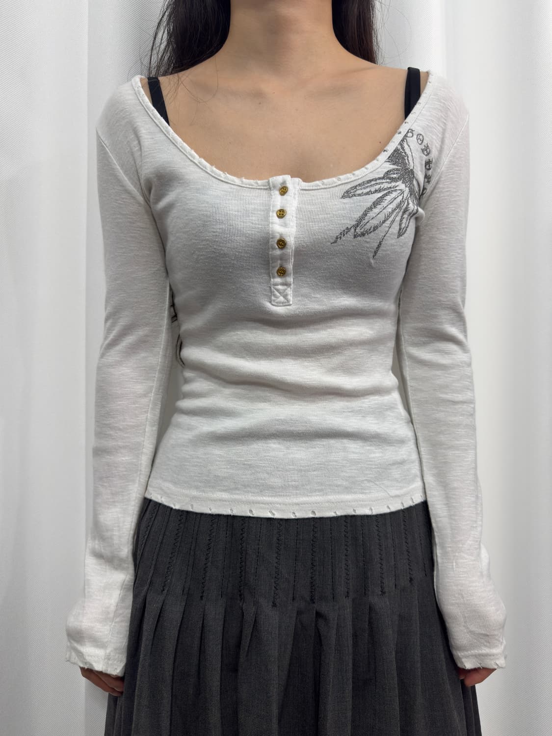 back printing slim top 상품이미지1