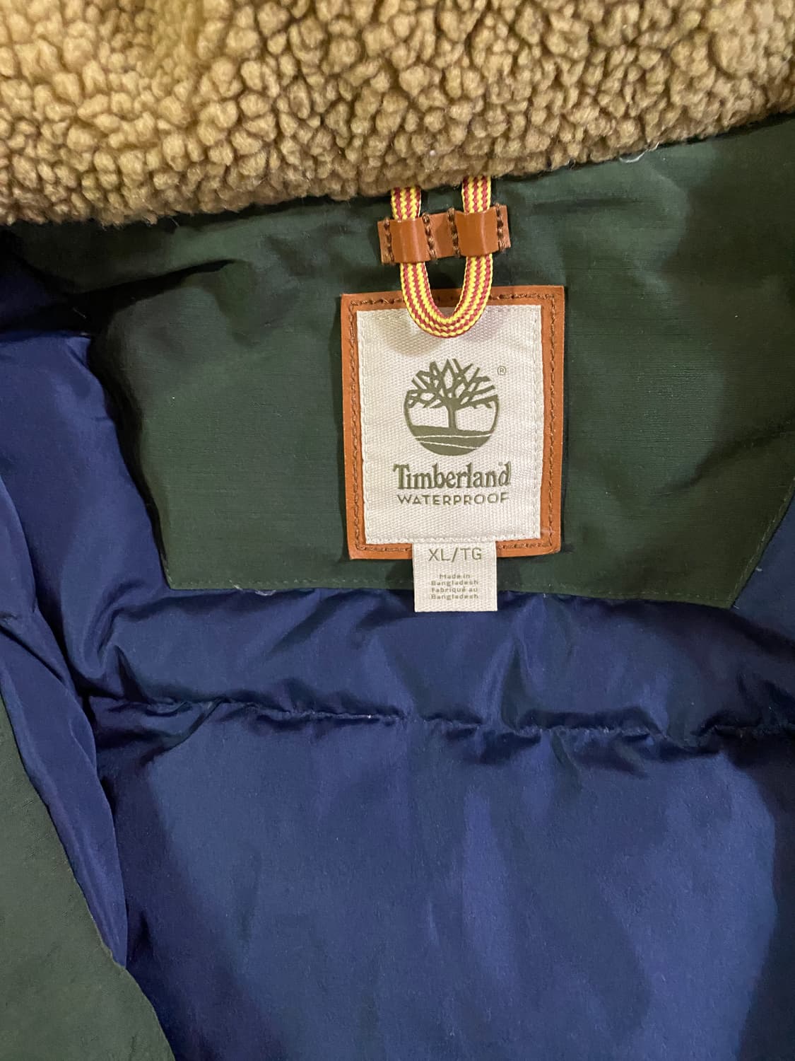 Timberland 다운 올리브그린 파카 XL 상품이미지2