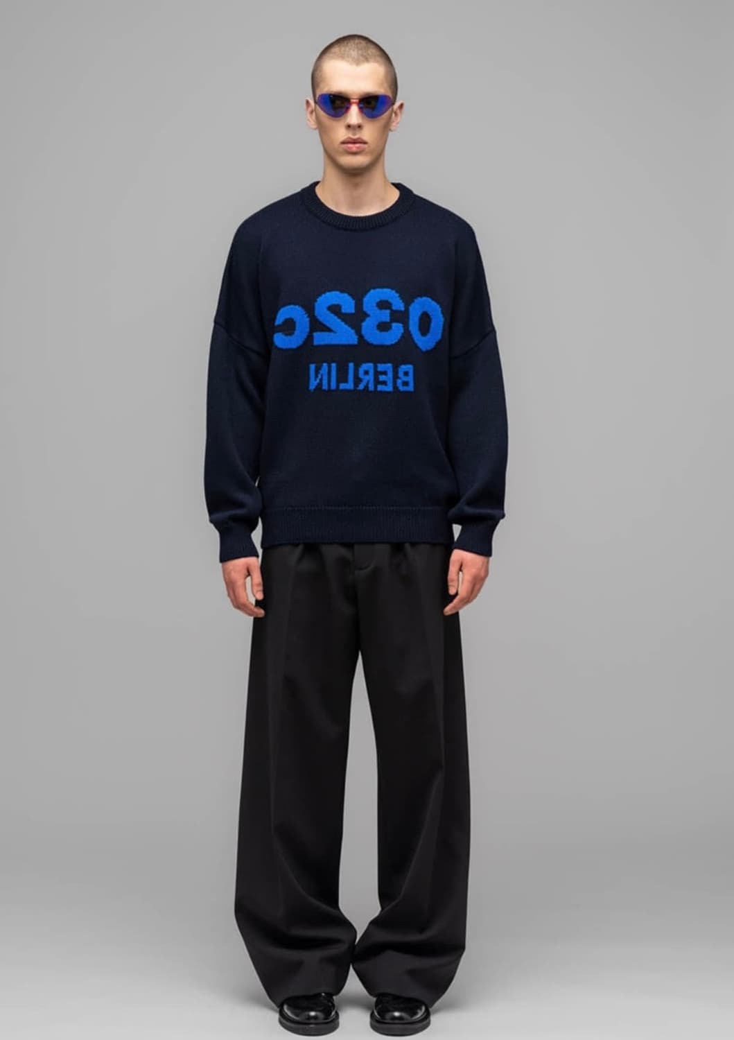 XL) 032c selfie 스웨터 다크블루 니트 상품이미지3