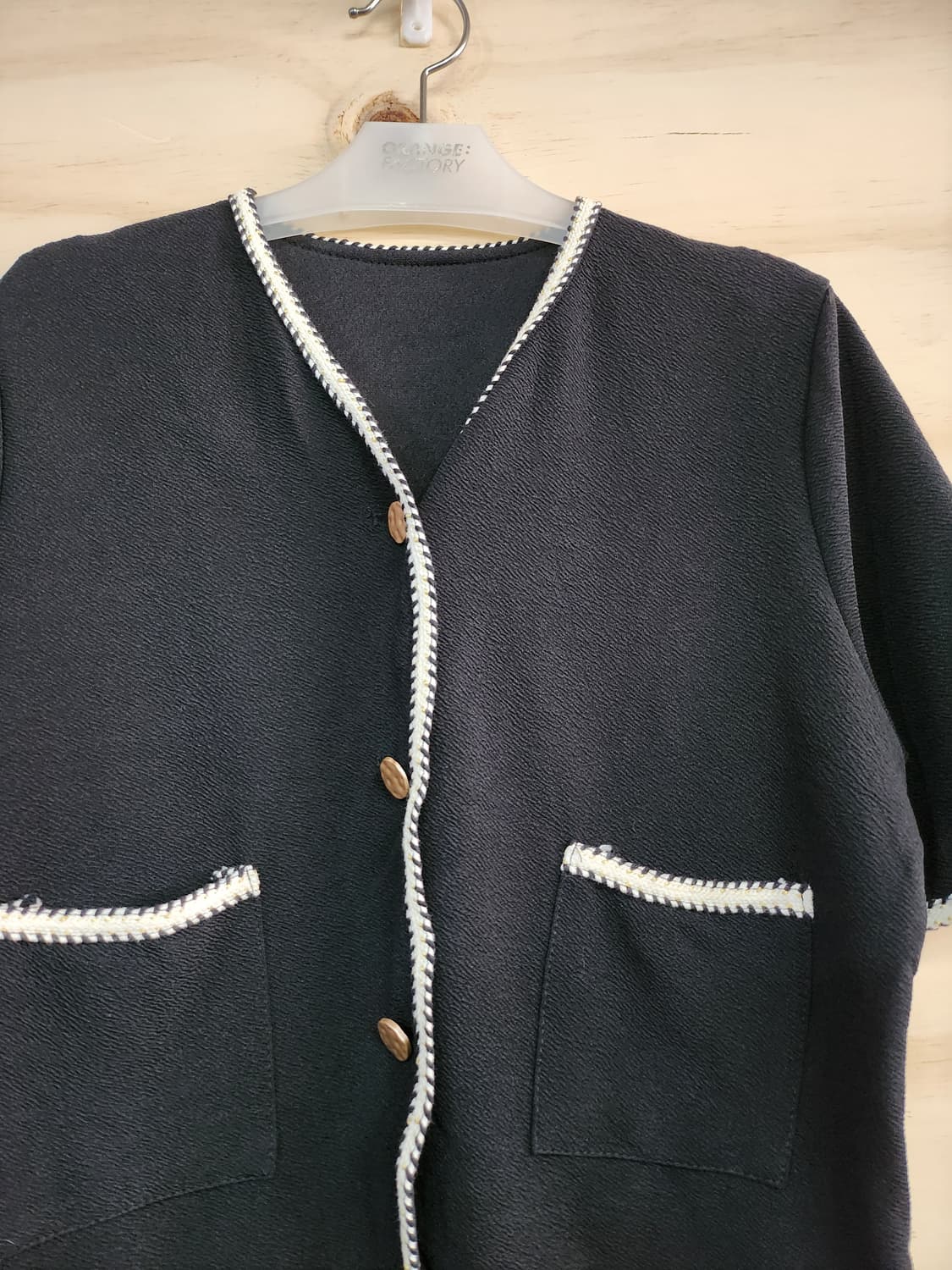 1070) 트위드포인트 반팔 가디건 상품이미지3