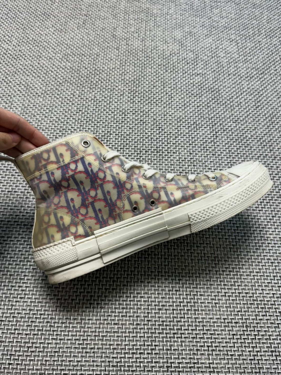 (한정판) 디올 오블리크 스니커즈 멀티 하이탑 상품이미지4