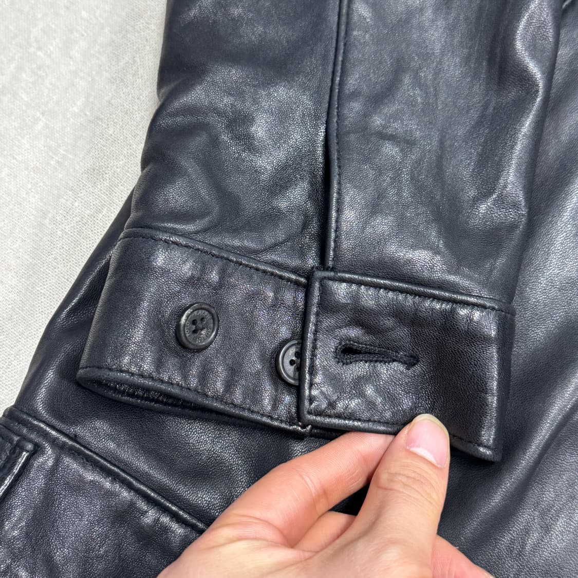 폴로랄프로렌 빈티지 블랙포니 양가죽 자켓 L 상품이미지4