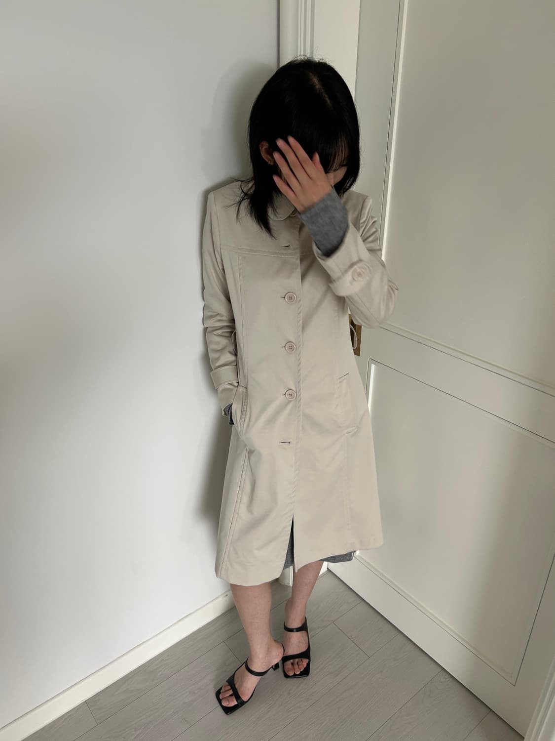 Rounded Collar Trench Coat / 빈티지 트렌치 코트 상품이미지4