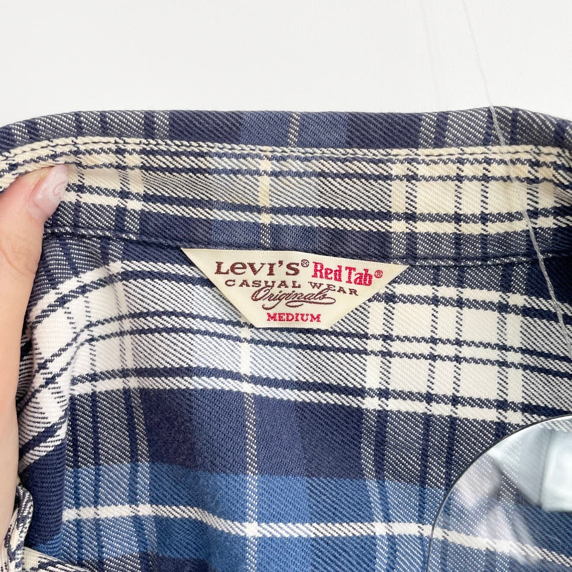 F1 리바이스 레드탭 체크패턴 웨스턴 셔츠 M사이즈 상품이미지4