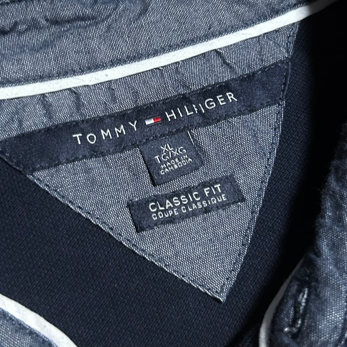 [XXL] Tommy 타미힐피거 네이비 반팔 카라티 상품이미지5