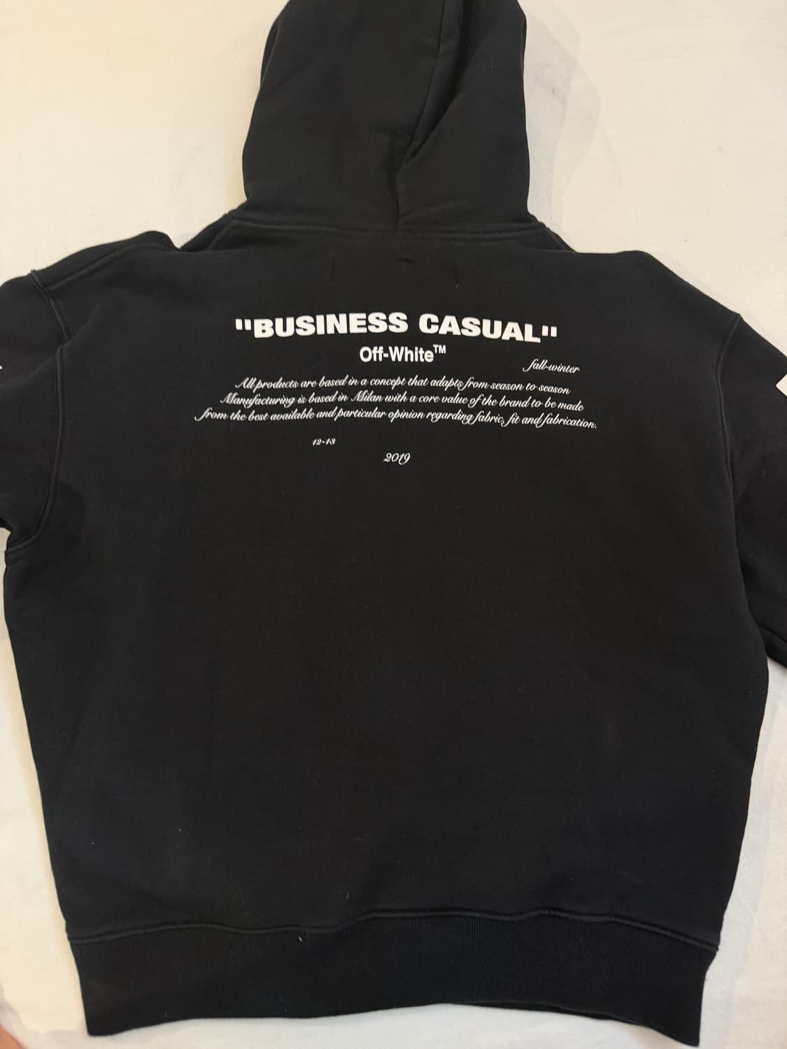 오프화이트 베르니니 후드티 블랙 상품이미지6