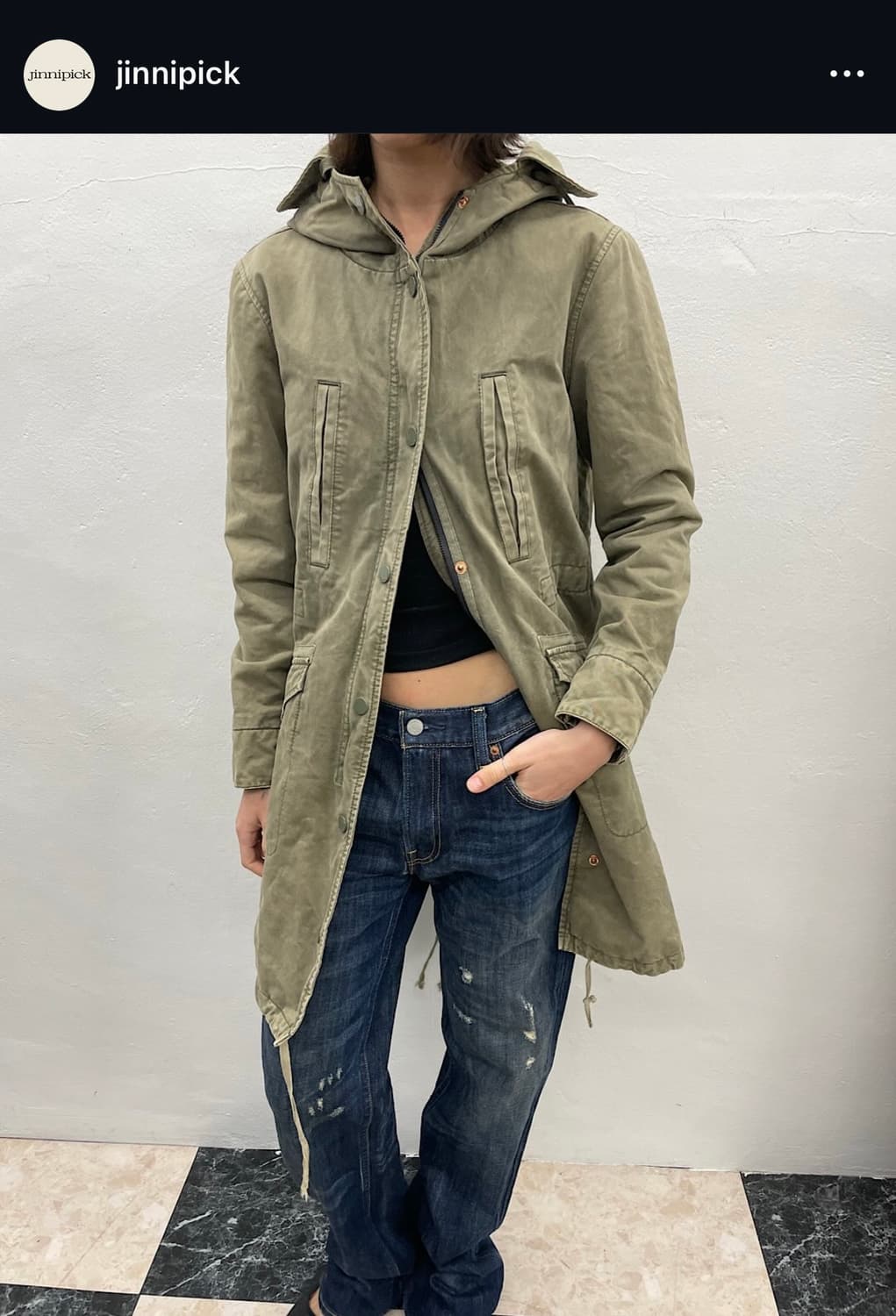 Jinnipick 지니픽 캘빈클라인 빈티지 야상 자켓 상품이미지1