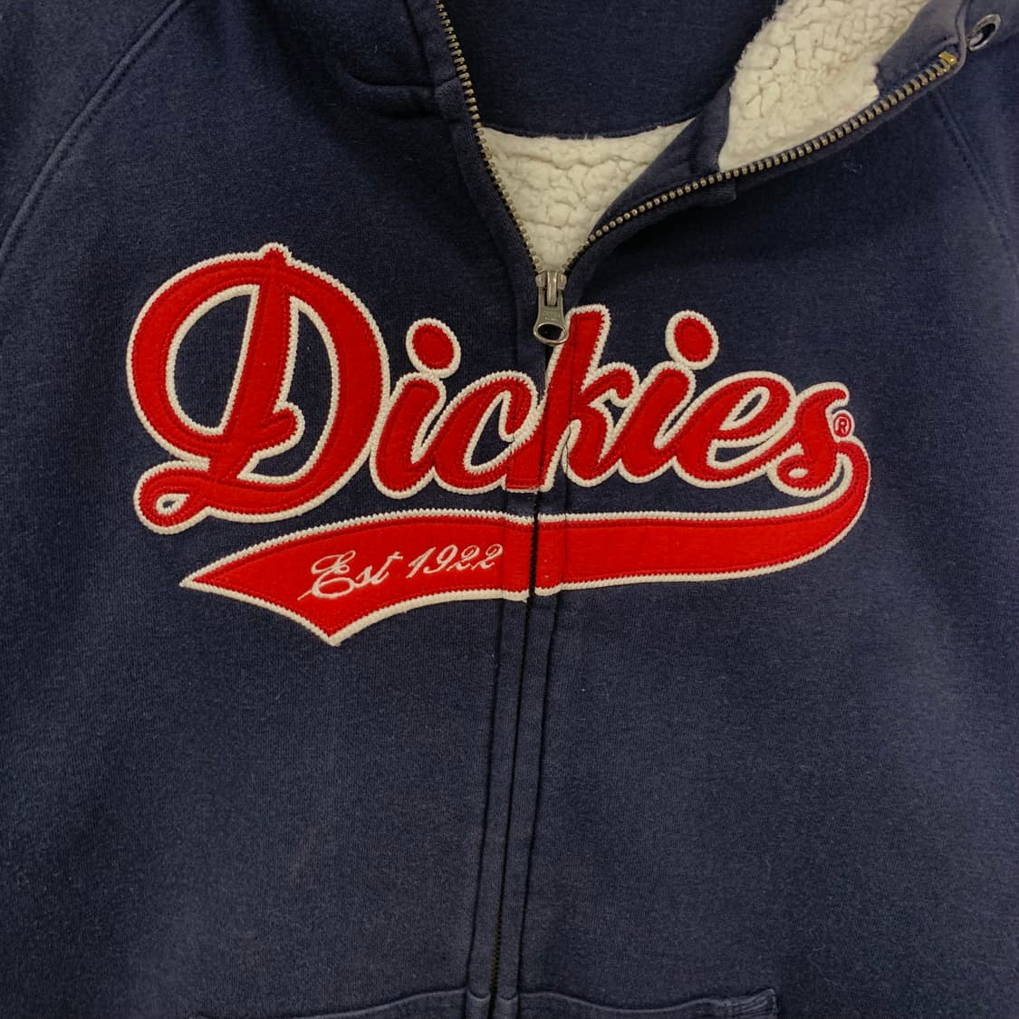 디키즈 y2k 와투케 네이비 양털 후드집업 상품이미지4