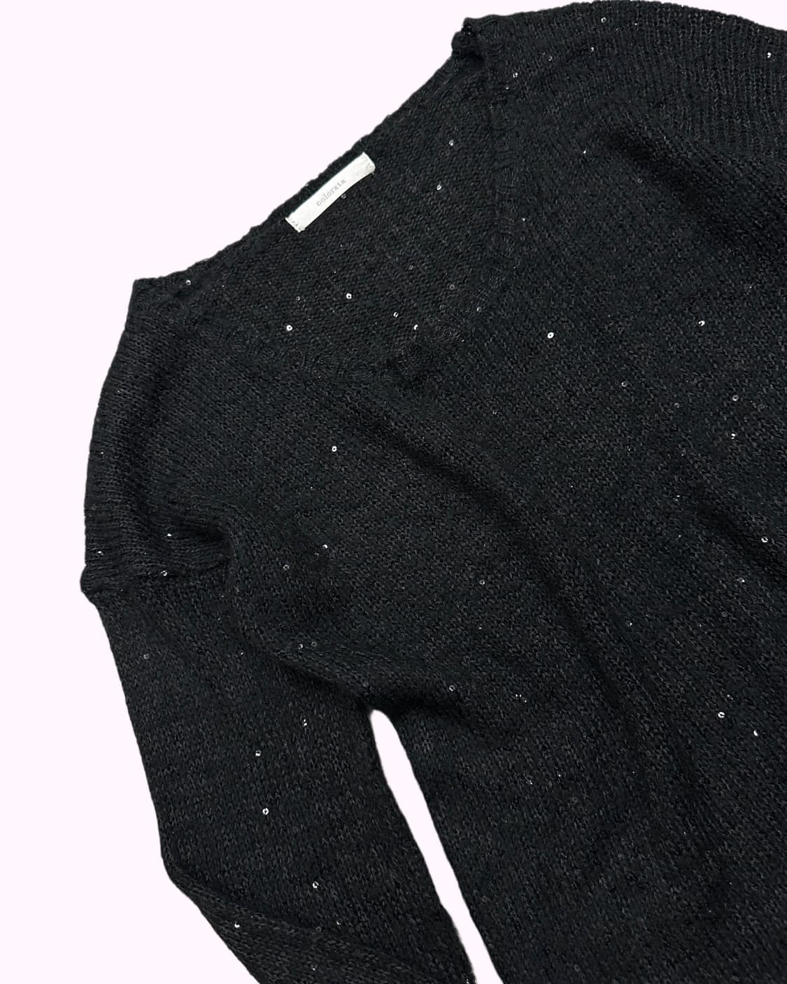 spangle detail black knit 상품이미지3